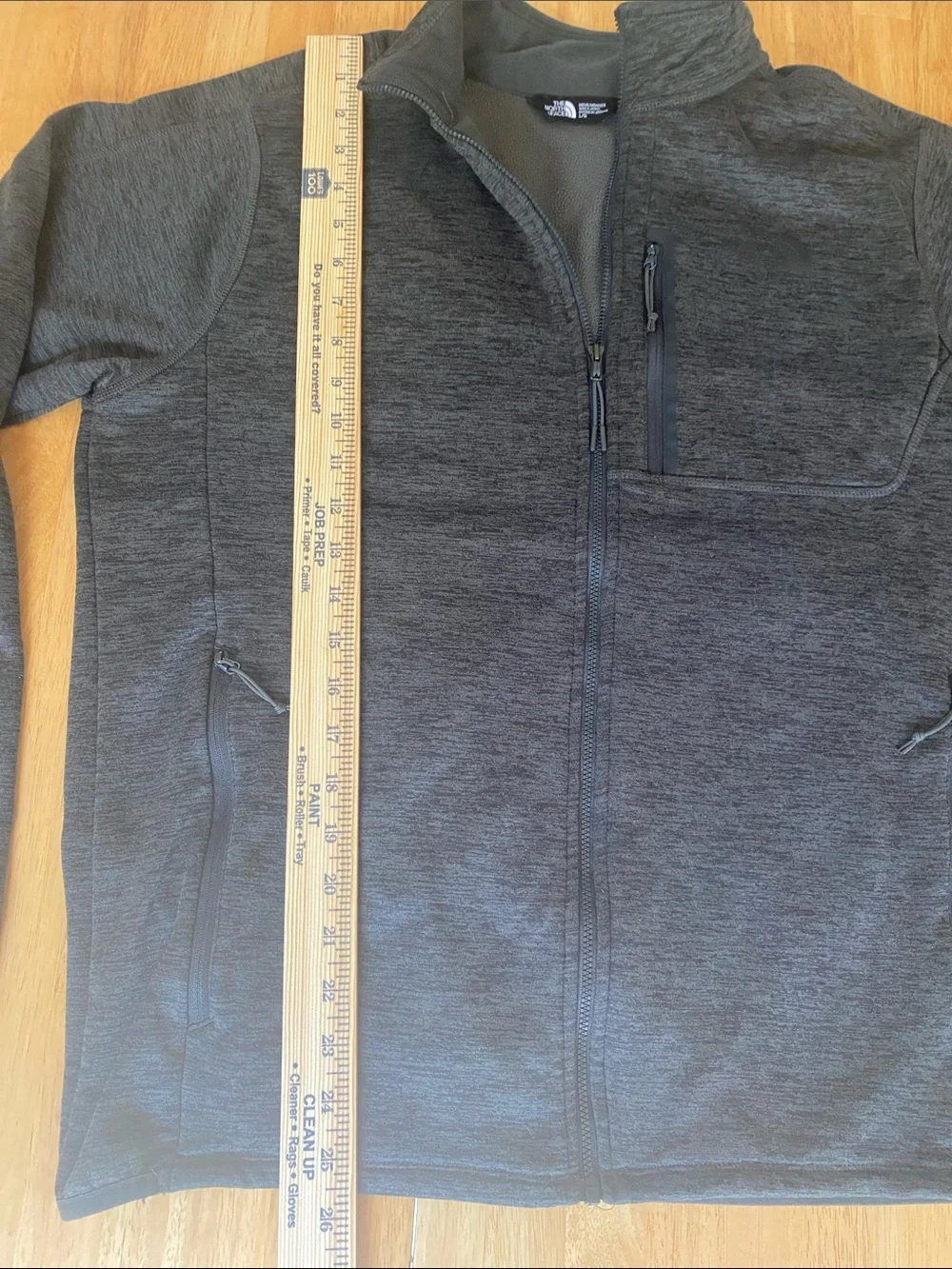 The North Face Men's Dark Gray Full-Zip Fleece Lined Jacket Size L
